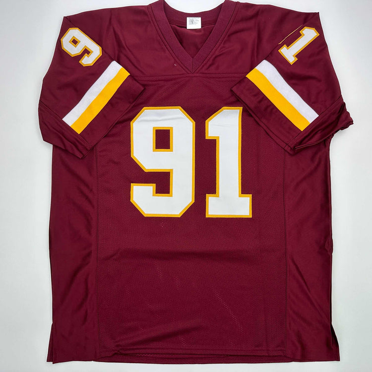 Facsimile Autographed Ryan Kerrigan Washington Red Reprint Laser Auto Football Jersey Size Men's XL