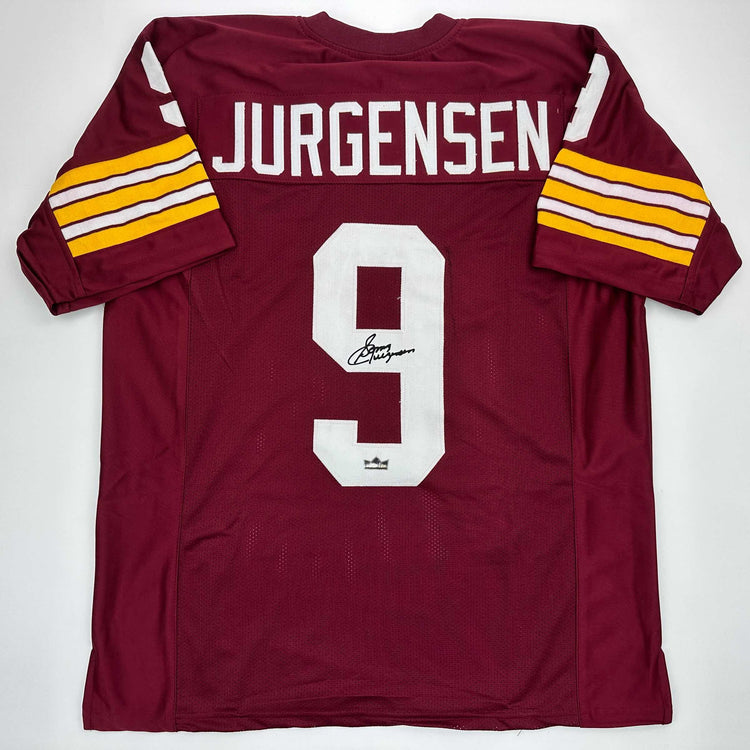 Facsimile Autographed Sonny Jurgensen Washington Red Reprint Laser Auto Football Jersey Size Men's XL