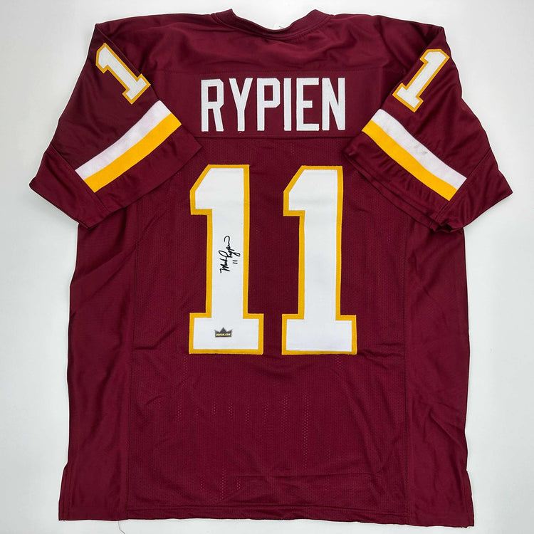 Facsimile Autographed Mark Rypien Washington Red Reprint Laser Auto Football Jersey Size Men's XL