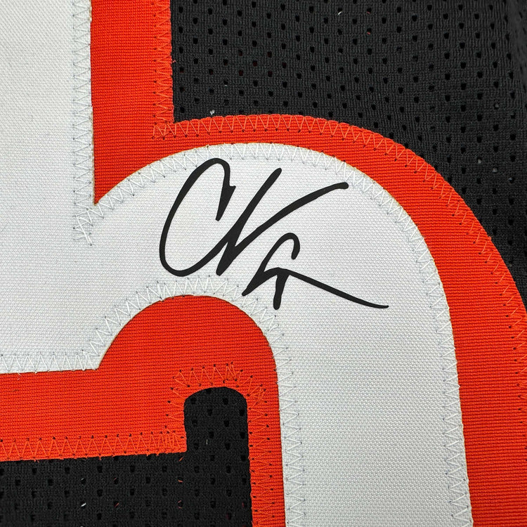 Facsimile Autographed Chad Ochocinco (Johnson) Cincinnati Black Reprint Laser Auto Football Jersey Size Men's XL