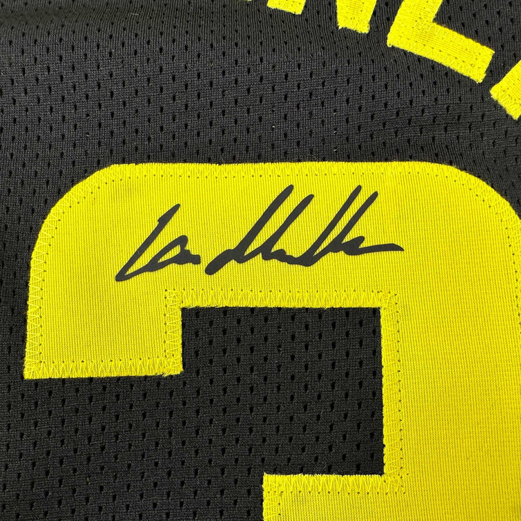 Facsimile Autographed Lauri Markkanen Utah Black Reprint Laser Auto Basketball Jersey Size Men's XL