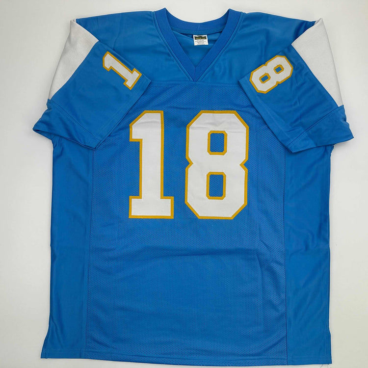 Facsimile Autographed Charlie Joiner San Diego Powder Blue Reprint Laser Auto Football Jersey Size Men's XL