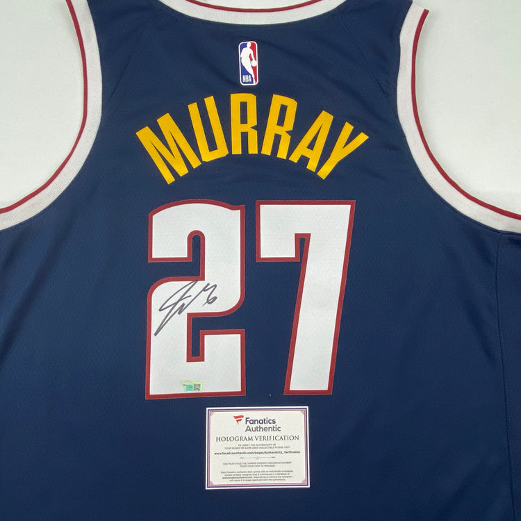 Autographed/Signed Jamal Murray Denver Nuggets Dark Blue Authentic Basketball Jersey Fanatics COA