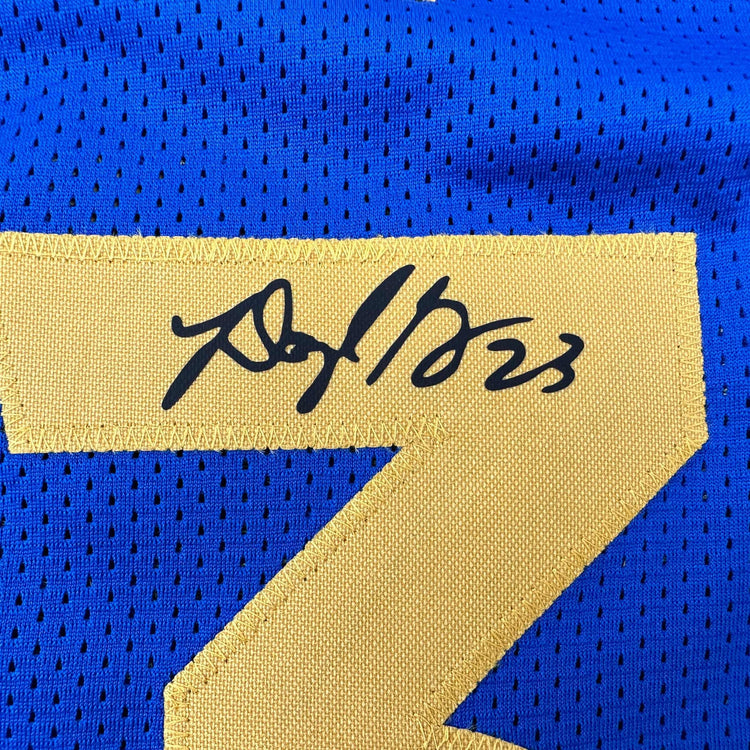 Facsimile Autographed Draymond Green Golden State Blue Reprint Laser Auto Basketball Jersey Size Men's XL