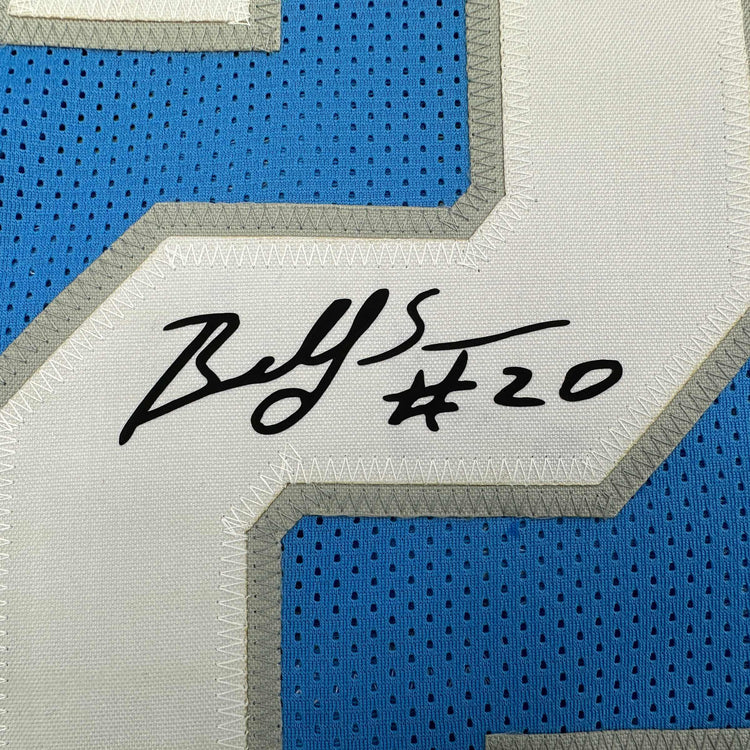 Facsimile Autographed Billy Sims Detroit Blue Reprint Laser Auto Football Jersey Size Men's XL