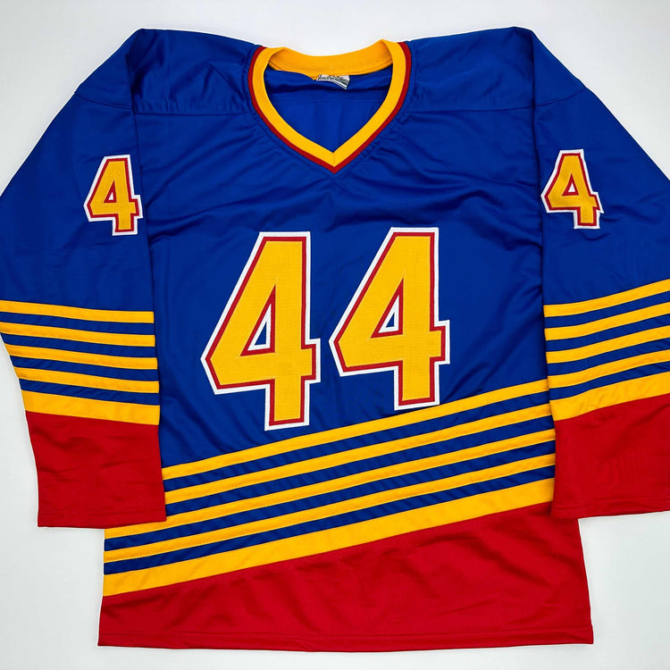 Facsimile Autographed Chris Pronger St. Louis Blue Reprint Laser Auto Hockey Jersey Size Men's XL