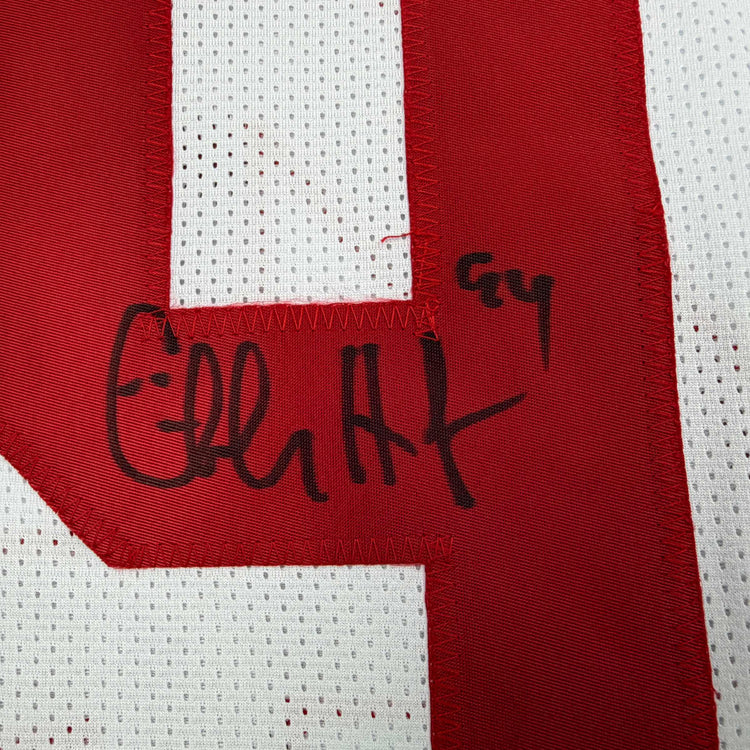 Autographed/Signed Charles Haley San Francisco White Football Jersey JSA COA