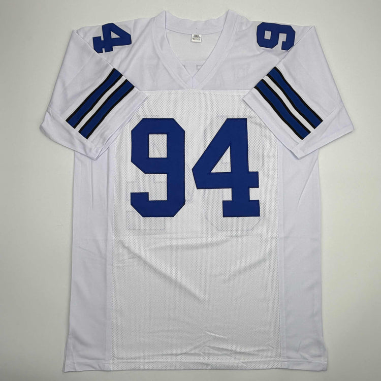 Autographed/Signed Charles Haley Dallas White Football Jersey JSA COA
