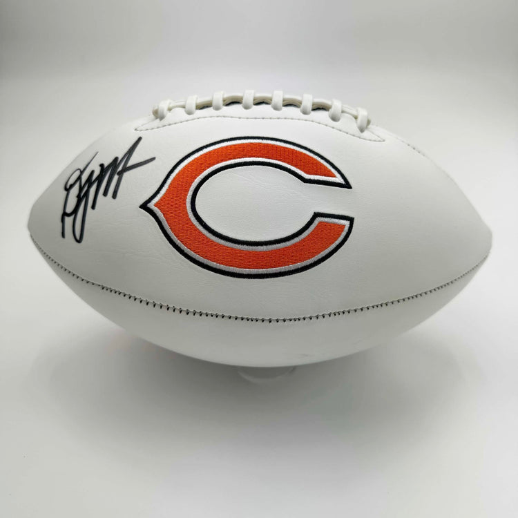 Autographed/Signed D.J. DJ Moore Chicago Bears Full Size F/S White Panel Logo Football JSA COA