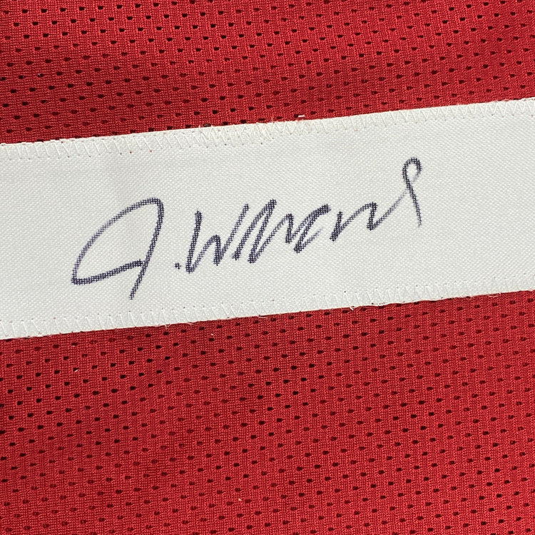 Autographed/Signed Jameson Williams Alabama Red College Football Jersey JSA COA