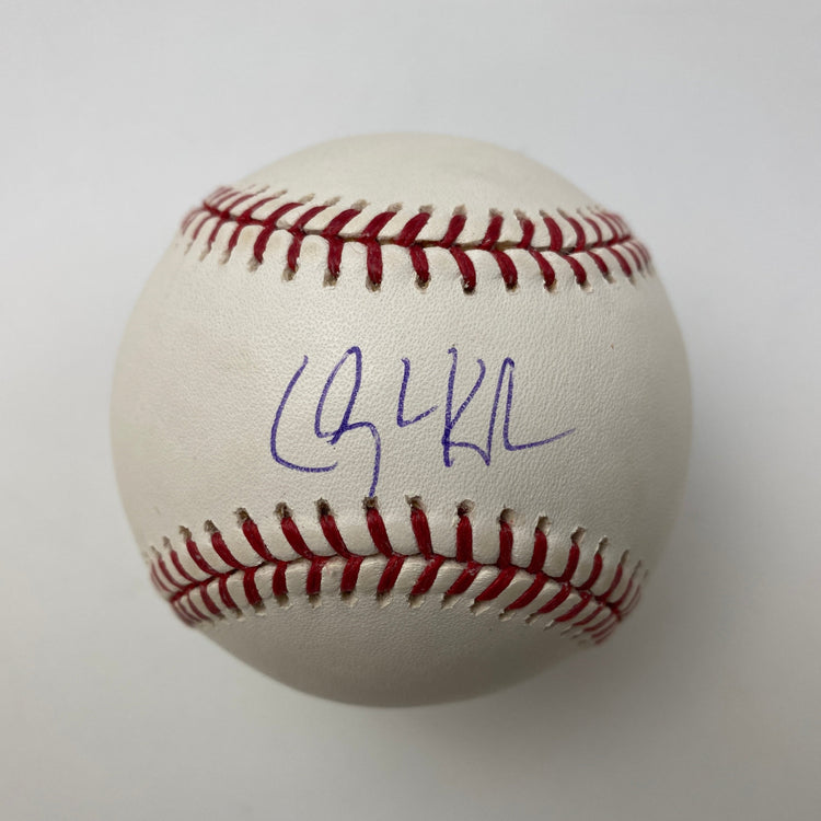 Autographed/Signed Clayton Kershaw Rawlings Official Major League Baseball ROML Tristar & MLB COA Auto