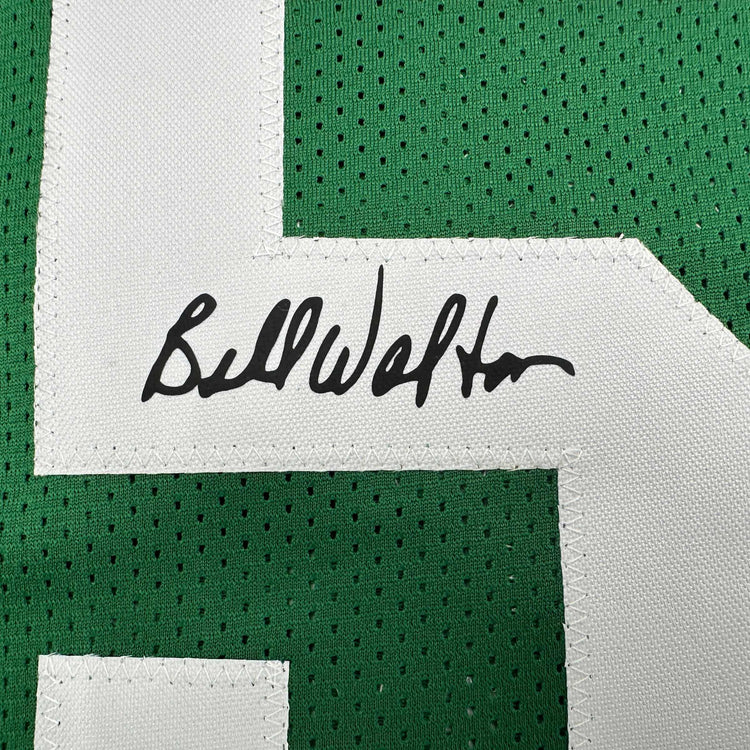 Facsimile Autographed Bill Walton Boston Green Reprint Laser Auto Basketball Jersey Size Men's XL