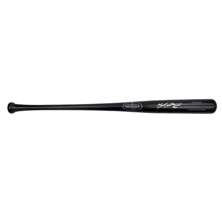 Autographed/Signed Kyle Tucker Black Louisville Slugger Baseball Bat Beckett BAS COA