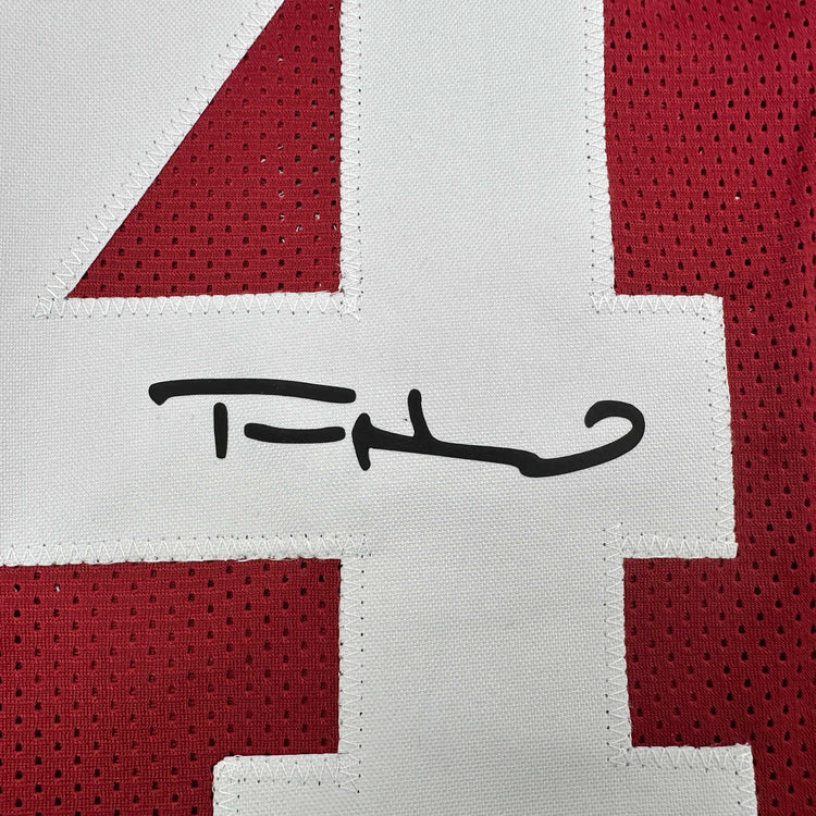 Facsimile Autographed Tom Hanks Forrest Gump Movie Alabama Red Reprint Laser Auto College Football Jersey Size Men's XL