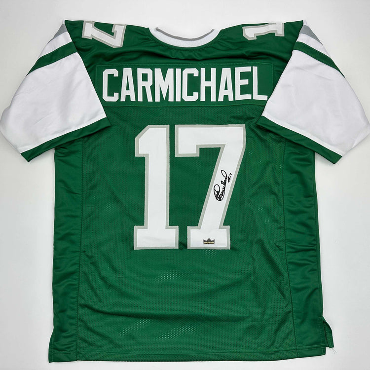 Facsimile Autographed Harold Carmichael Philadelphia Kelly Green Reprint Laser Auto Football Jersey Size Men's XL