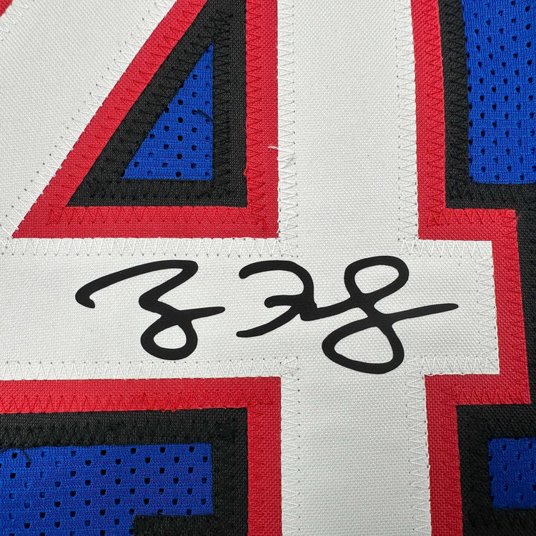 Facsimile Autographed Ryan Fitzpatrick Buffalo Blue Reprint Laser Auto Football Jersey Size Men's XL