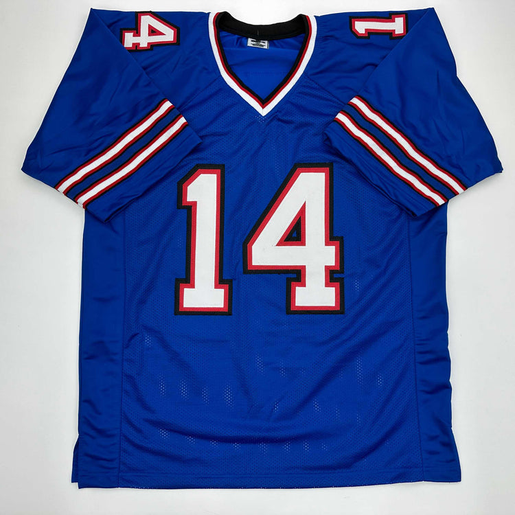 Facsimile Autographed Ryan Fitzpatrick Buffalo Blue Reprint Laser Auto Football Jersey Size Men's XL