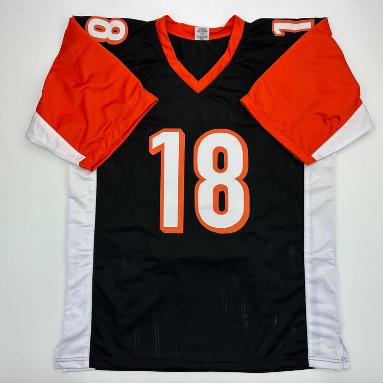 Facsimile Autographed A.J. AJ Green Cincinnati Black Reprint Laser Auto Football Jersey Size Men's XL