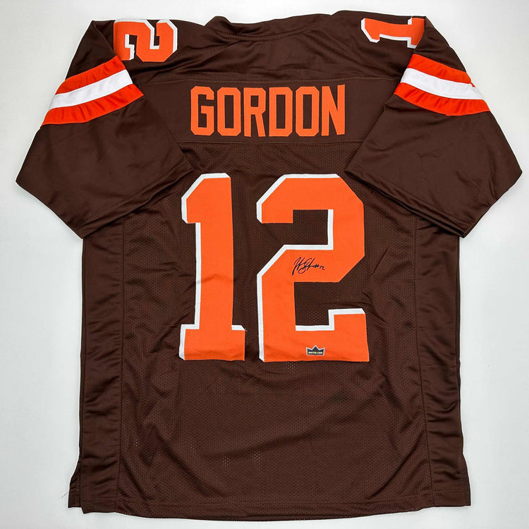 Facsimile Autographed Josh Gordon Cleveland Brown Reprint Laser Auto Football Jersey Size Men's XL