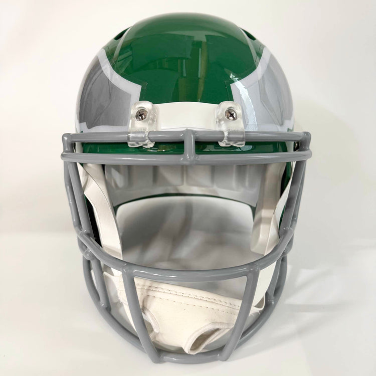 Autographed/Signed Jalen Hurts Philadelphia Eagles Kelly Green Full Size FS F/S Replica Football Helmet Fanatics COA