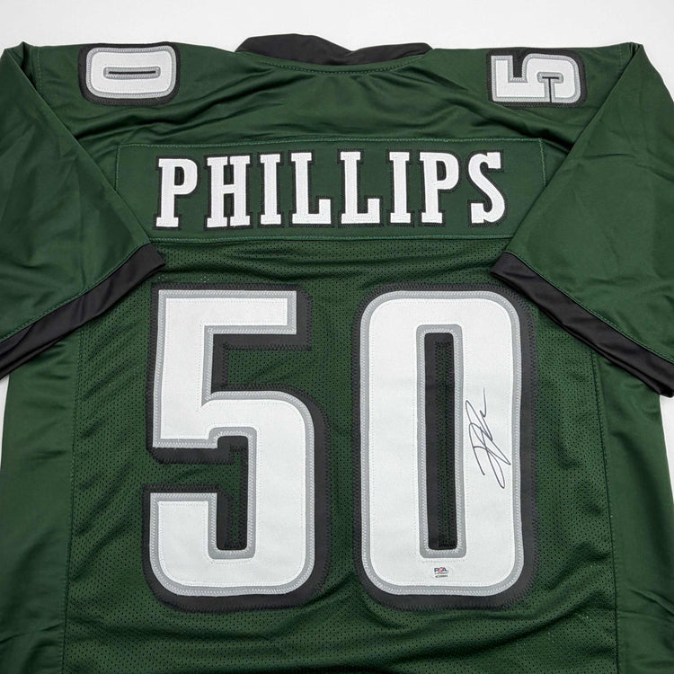 Autographed/Signed Jaelan Phillips Philadelphia Midnight Green Football Jersey PSA/DNA COA