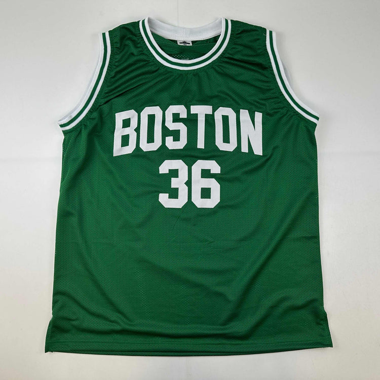 Facsimile Autographed Marcus Smart Boston Green Reprint Laser Auto Basketball Jersey Size Men's XL