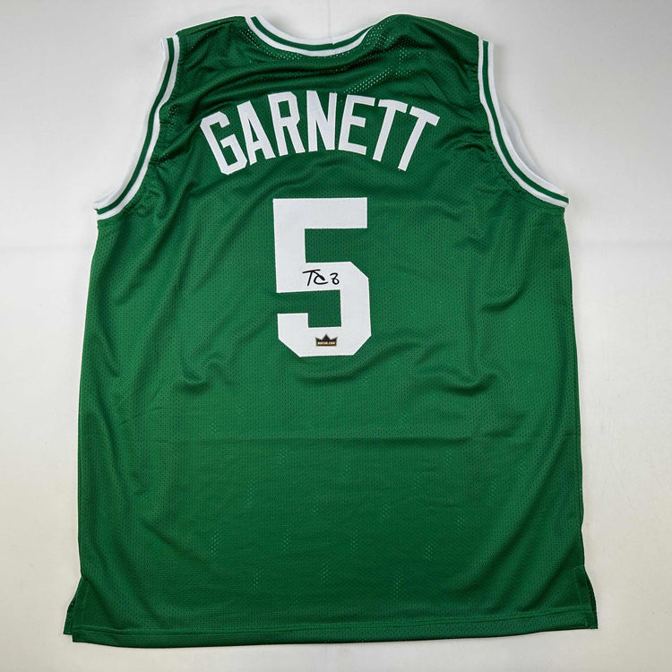 Facsimile Autographed Kevin Garnett Boston Green Reprint Laser Auto Basketball Jersey Size Men's XL