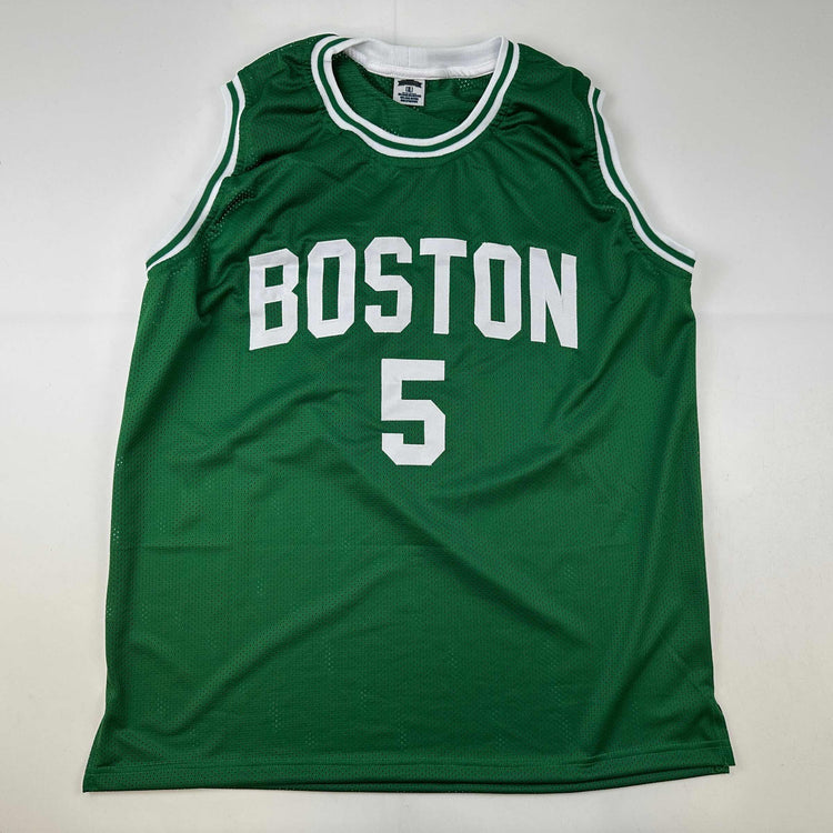 Facsimile Autographed Kevin Garnett Boston Green Reprint Laser Auto Basketball Jersey Size Men's XL