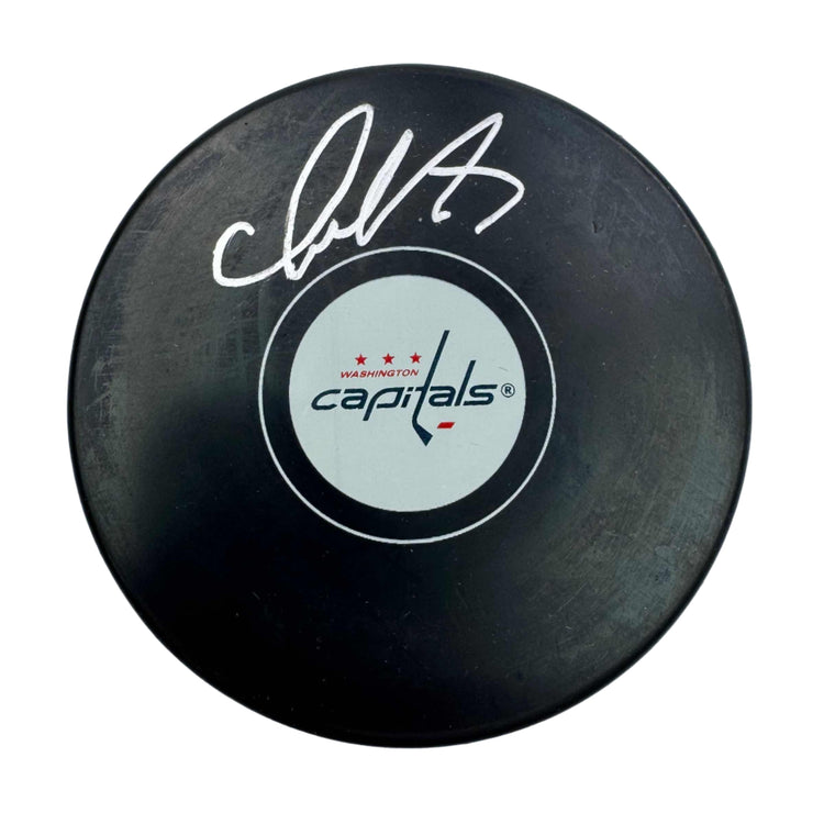 Autographed/Signed Alexander Alex Ovechkin Washington Capitals Logo Hockey Puck Fanatics COA