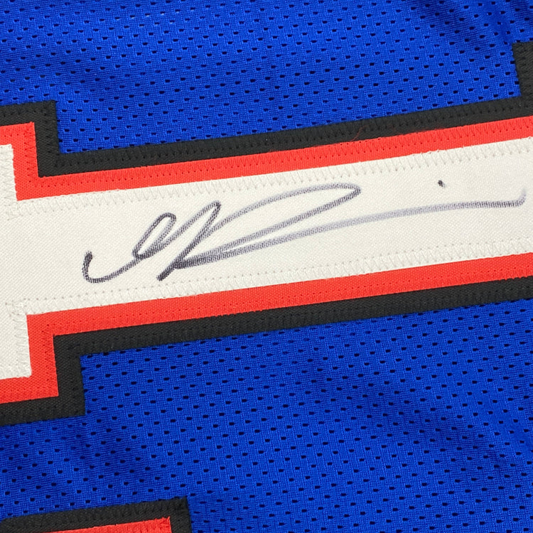 Autographed/Signed Gabriel Gabe Davis Buffalo Blue Football Jersey Beckett BAS COA