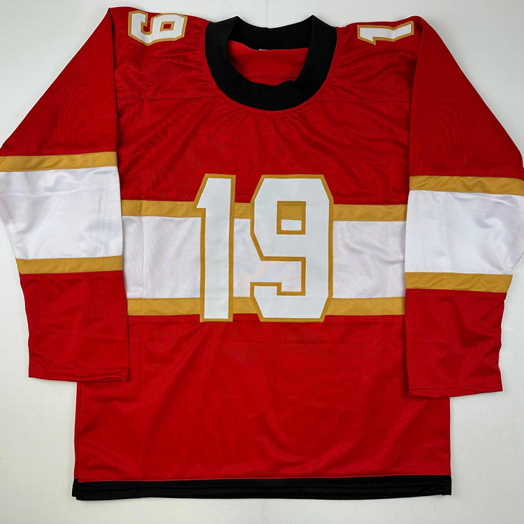 Facsimile Autographed Matthew Tkachuk Florida Red Reprint Laser Auto Hockey Jersey Size Men's XL