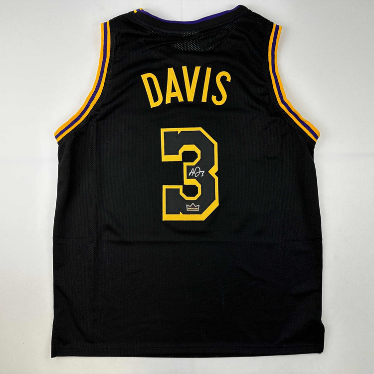 Facsimile Autographed Anthony Davis Los Angeles LA Black Mamba Reprint Laser Auto Basketball Jersey Size Men's XL