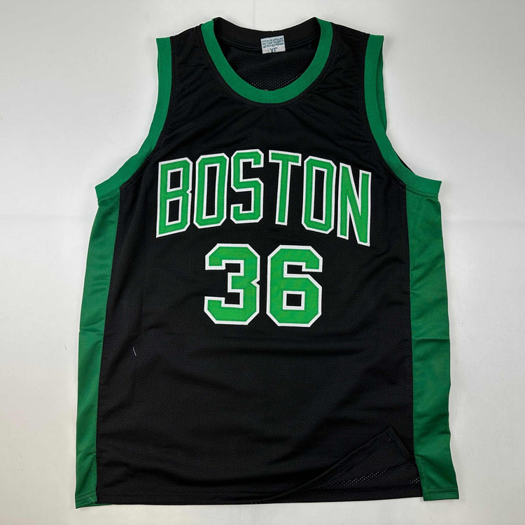 Facsimile Autographed Marcus Smart Boston Black Reprint Laser Auto Basketball Jersey Size Men's XL