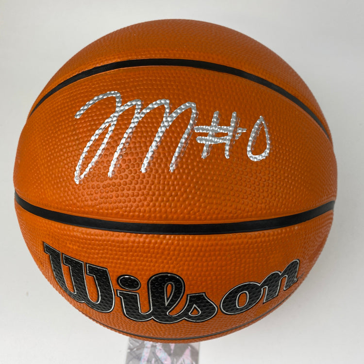 Autographed/Signed Tyrese Maxey Philadelphia 76ers Sixers Full Size Wilson Basketball JSA COA
