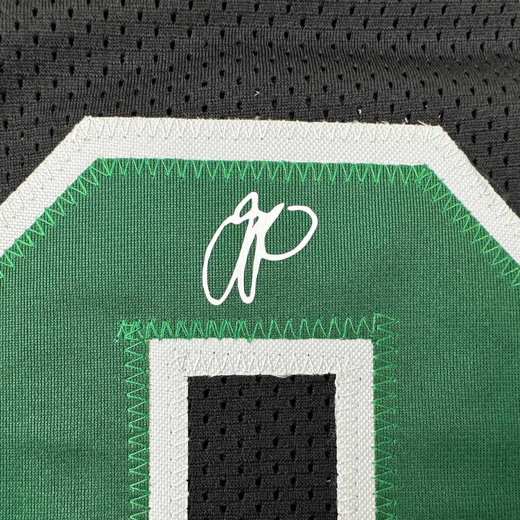 Facsimile Autographed Jayson Tatum Boston Black Reprint Laser Auto Basketball Jersey Size Men's XL