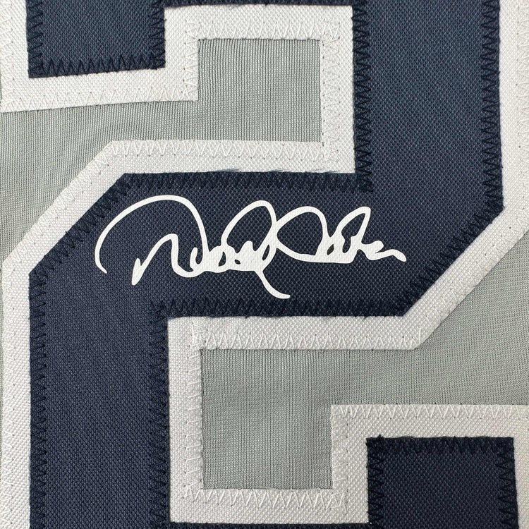Facsimile Autographed Derek Jeter New York Grey Reprint Laser Auto Baseball Jersey Size Men's XL