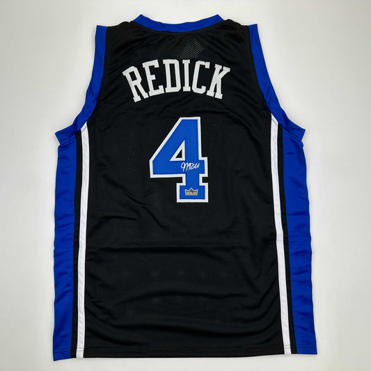 Facsimile Autographed JJ J.J. Redick Duke Black Reprint Laser Auto College Basketball Jersey Size Men's XL