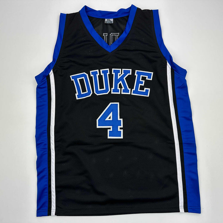 Facsimile Autographed JJ J.J. Redick Duke Black Reprint Laser Auto College Basketball Jersey Size Men's XL