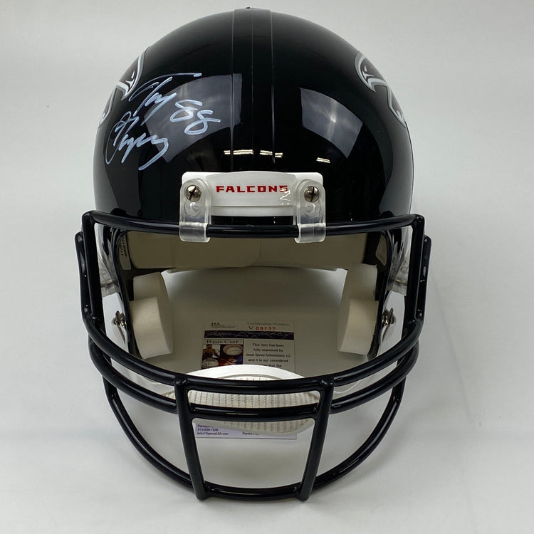 Autographed/Signed Tony Gonzalez Atlanta Falcons Full Size FS F/S Replica Football Helmet JSA COA