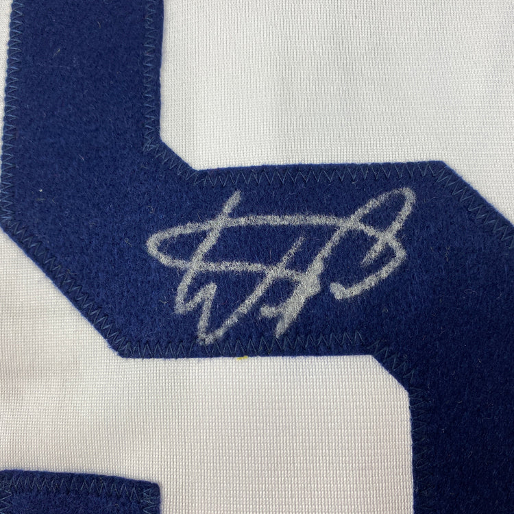 Autographed/Signed Wander Franco Tampa Bay White Baseball Jersey JSA COA