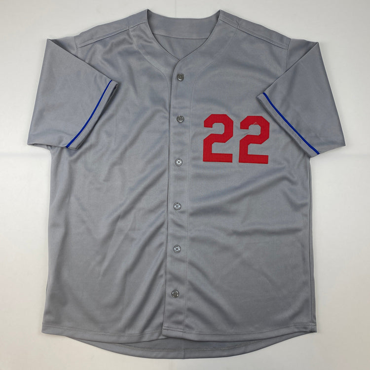 Autographed/Signed Clayton Kershaw Los Angeles LA Grey Baseball Jersey Beckett BAS COA