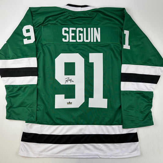 Facsimile Autographed Tyler Seguin Dallas Green Reprint Laser Auto Hockey Jersey Size Men's XL