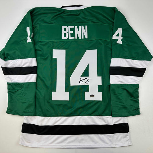Facsimile Autographed Jamie Benn Dallas Green Reprint Laser Auto Hockey Jersey Size Men's XL