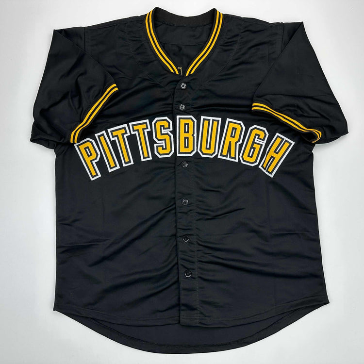 Facsimile Autographed Paul Skenes Pittsburgh Black Reprint Laser Auto Baseball Jersey Size Men's XL