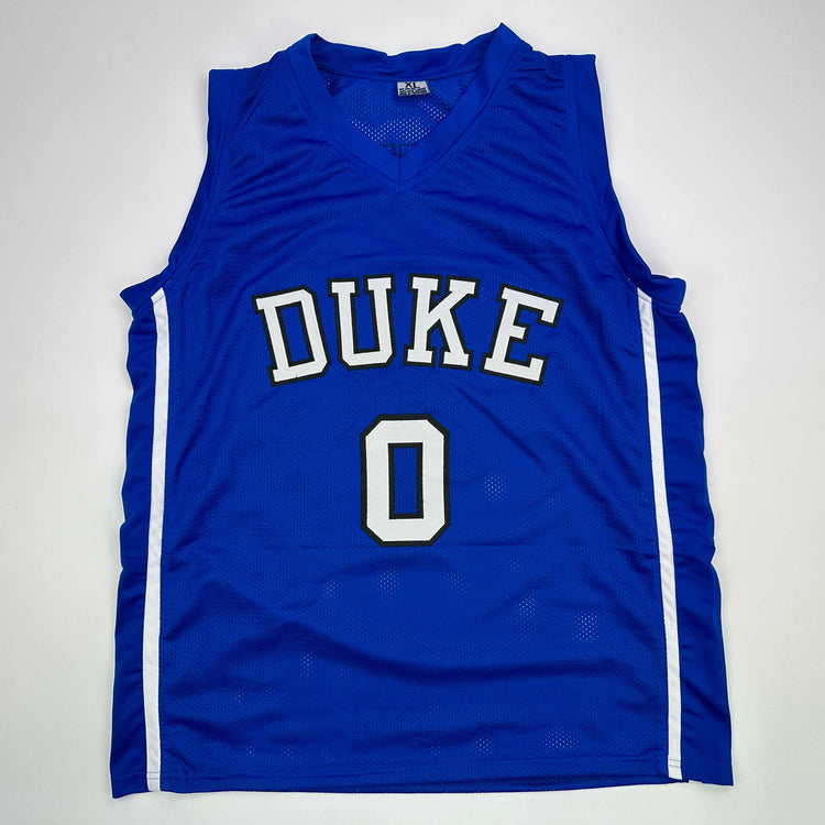 Facsimile Autographed Jayson Tatum Duke Blue Reprint Laser Auto College Basketball Jersey Size Men's XL