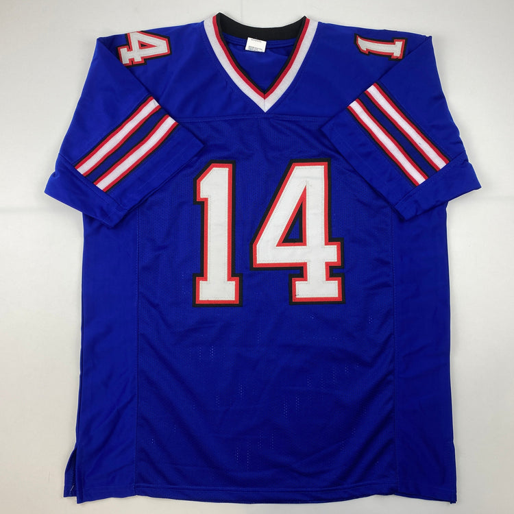 Facsimile Autographed Stefon Diggs Buffalo Blue Reprint Laser Auto Football Jersey Size Men's XL