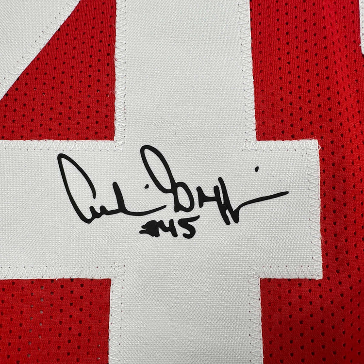 Facsimile Autographed Archie Griffin Ohio State Red Reprint Laser Auto College Football Jersey Size Men's XL