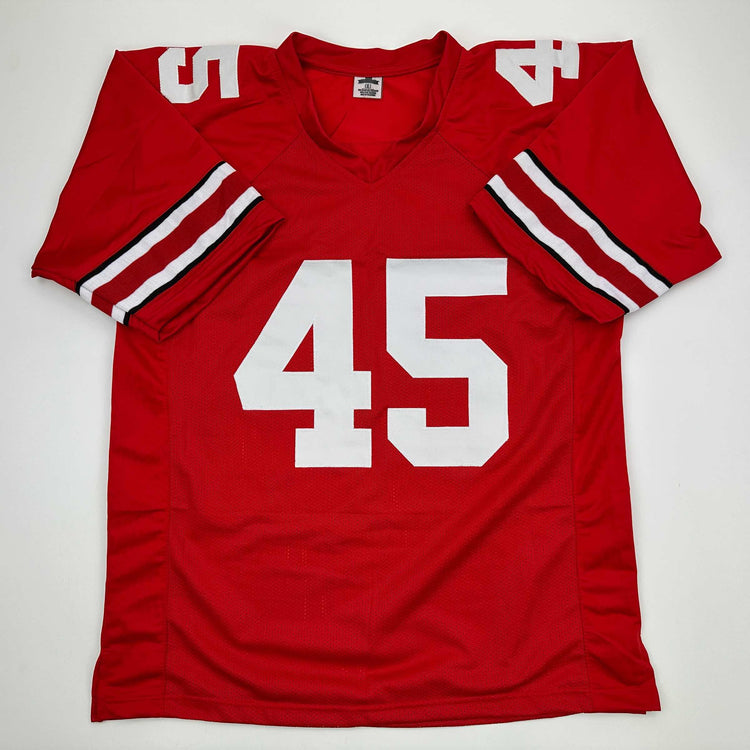 Facsimile Autographed Archie Griffin Ohio State Red Reprint Laser Auto College Football Jersey Size Men's XL