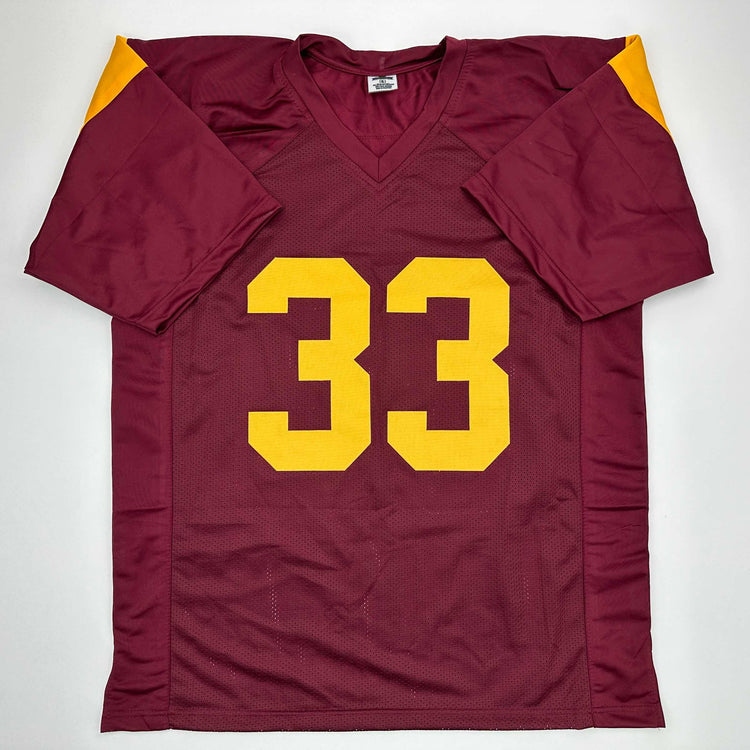 Facsimile Autographed Marcus Allen USC Maroon Reprint Laser Auto College Football Jersey Size Men's XL