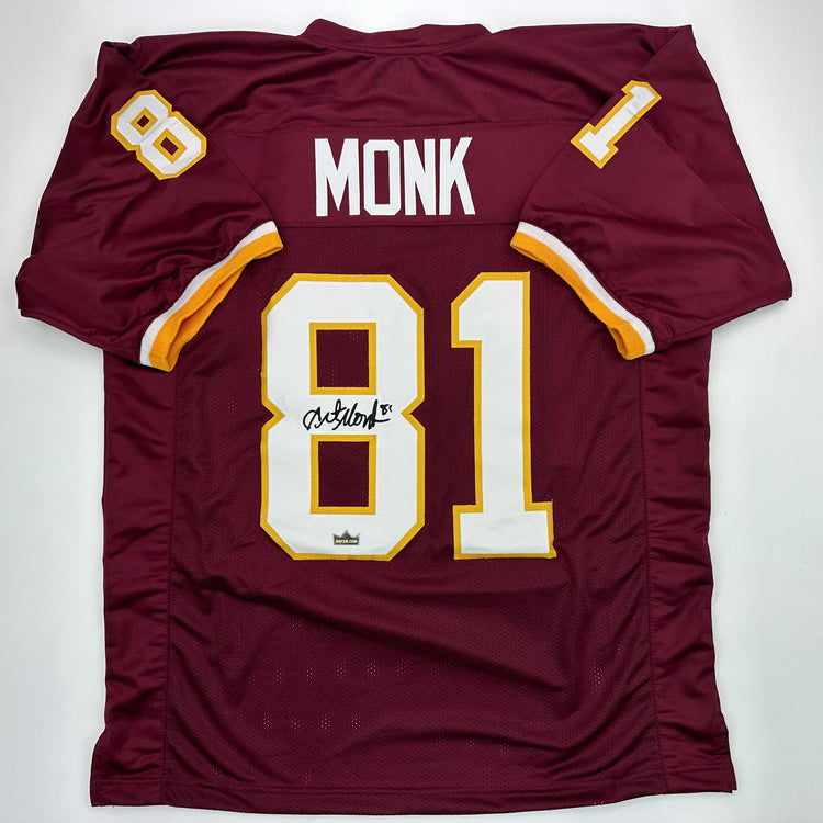 Facsimile Autographed Art Monk Washington Red Reprint Laser Auto Football Jersey Size Men's XL